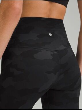 Lululemon High-Rise Camo Leggings in Black